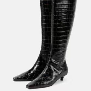 BNIB TOTEME Brown 'The Slim' Knee-High Boots